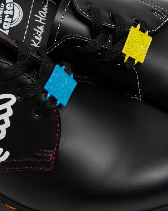 Botas Negras Dr. Martens 1461 Keith Haring Mujer Negros MX-32907